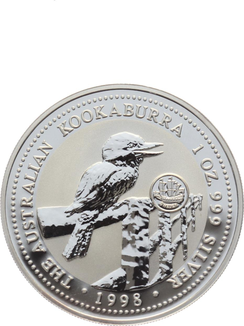 Australien 1 Dollar 1998 Kookaburra - 1 Unze Feinsilber - Privymark "Schweden"